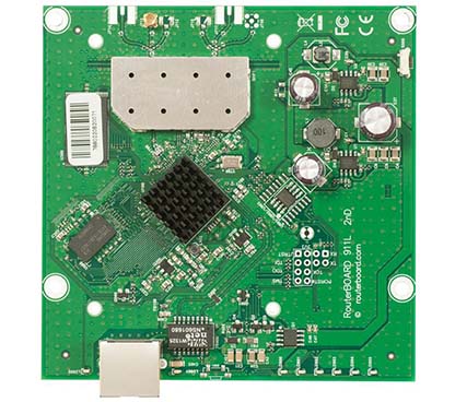 Mikrotik RB/911-2Hn RouterBOARD 911 with 600MHz Atheros CPU, 64MB RAM, 1x LAN, built-in 2.4Ghz 802.11b/g/n single chain wireless
