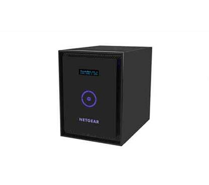 Netgear RN204-100NES dual core ARM Cortex A15 1.4GHz processor, has 2 Gigabytes of RAM, dual Gigabit Ethernet ports with Link Ag