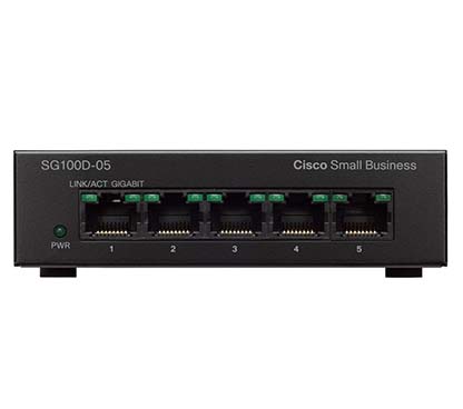 Cisco SMB SG100D-05-EU SG100D-05 5-Port Gigabit Desktop Switch