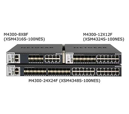 Netgear XSM4348S-100NES NETGEAR M4300-24X24F Stackable Managed Switch with 48x10G including 24x10GBASE-T  and 24xSFP+ Layer 3 (X
